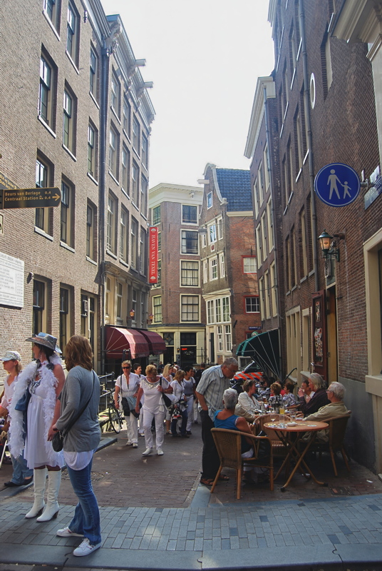 18 - Sint Olofssteeg, a narrow alleyway located within the historic Red Light District of Amsterdam